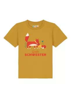 Футболка с принтом watapparel, горчично-желтый