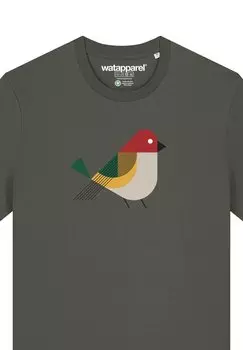 Футболка с принтом watapparel, хаки