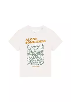 Футболка с принтом watapparel, молочный