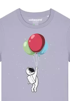 Футболка с принтом watapparel, сиреневый