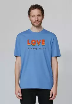 Футболка с принтом watapparel, светло-голубой