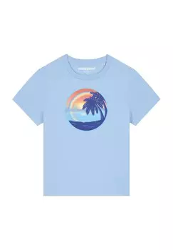 Футболка с принтом watapparel, светло-голубой