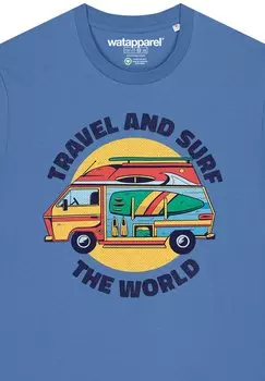 Футболка с принтом watapparel, светло-голубой