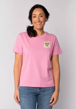 Футболка с принтом watapparel, светло-розовый