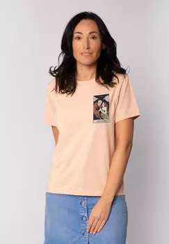 Футболка с принтом watapparel, светло-розовый