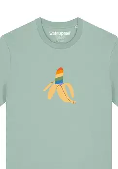 Футболка с принтом watapparel, светло-зеленый