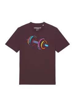 Футболка с принтом watapparel, темно-красный
