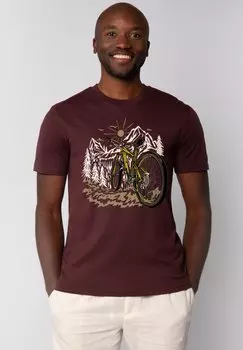 Футболка с принтом watapparel, темно-красный