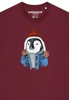 Футболка с принтом watapparel, темно-красный