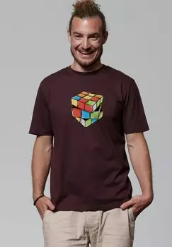 Футболка с принтом watapparel, темно-красный