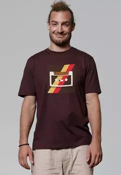 Футболка с принтом watapparel, темно-красный