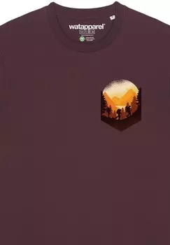 Футболка с принтом watapparel, темно-красный