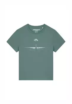Футболка с принтом watapparel, темно-зеленый