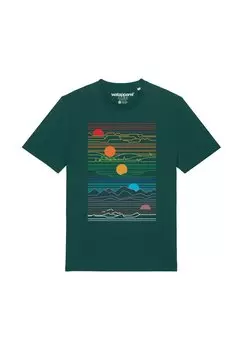 Футболка с принтом watapparel, темно-зеленый