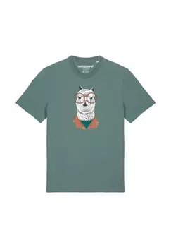 Футболка с принтом watapparel, темно-зеленый