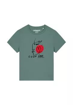 Футболка с принтом watapparel, зеленый