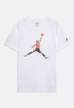 Футболка с принтом WATERCOLOR JUMPMAN TEE UNISEX Jordan, цвет white