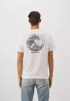 Футболка с принтом Wave Tee Michael Kors, белый