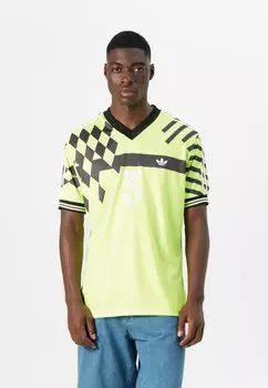 Футболка с принтом WAVE UNISEX Adidas Originals, неоновый зеленый