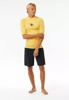 Футболка с принтом Waves Perf Rip Curl, желтая