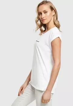 Футболка с принтом WD STRONG AS A EXTENDED SHOULDER Merchcode, белый