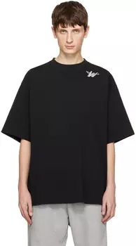 Футболка с принтом We11done, черный