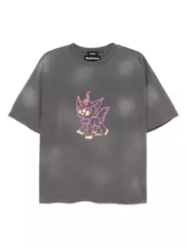 Футболка с принтом We11done, серый