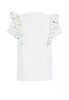 Футболка с принтом WE Fashion, белая