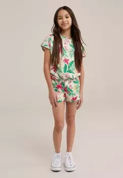 Футболка с принтом WE Fashion, бежевая