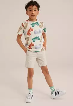 Футболка с принтом WE Fashion, бежевый