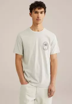 Футболка с принтом WE Fashion, бежевый