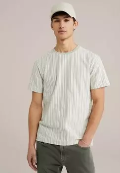 Футболка с принтом WE Fashion, бежевый