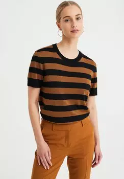 Футболка с принтом WE Fashion, черный