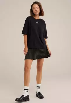 Футболка с принтом WE Fashion, черный