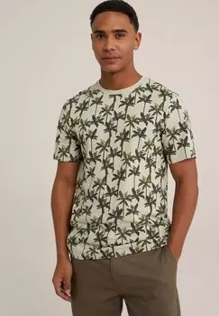 Футболка с принтом WE Fashion, цвет green