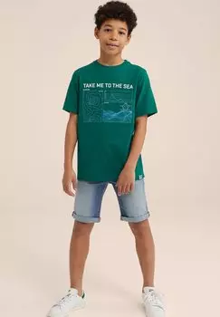 Футболка с принтом WE Fashion, цвет green