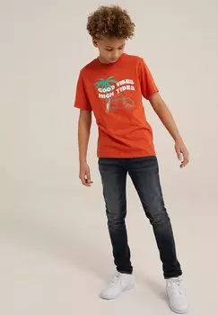 Футболка с принтом WE Fashion, цвет orange