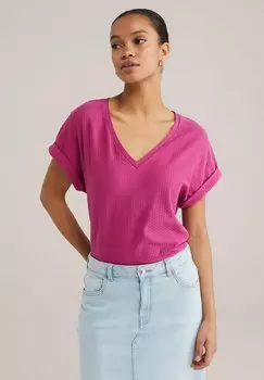 Футболка с принтом WE Fashion, фиолетовый