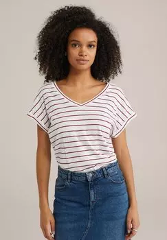 Футболка с принтом WE Fashion, красный