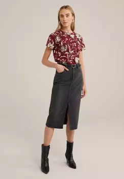 Футболка с принтом WE Fashion, красный металлик