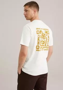 Футболка с принтом WE Fashion, кремовый