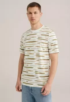 Футболка с принтом WE Fashion, кремовый