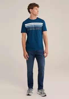 Футболка с принтом WE Fashion, синий