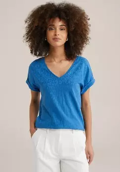 Футболка с принтом WE Fashion, синий