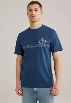 Футболка с принтом WE Fashion, синий