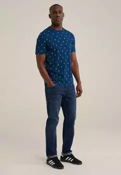 Футболка с принтом WE Fashion, синяя