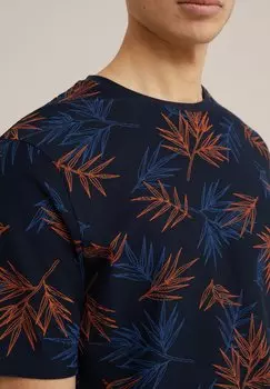 Футболка с принтом WE Fashion, синяя