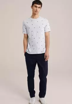 Футболка с принтом WE Fashion, синяя