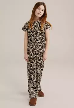 Футболка с принтом WE Fashion, светло-коричневый