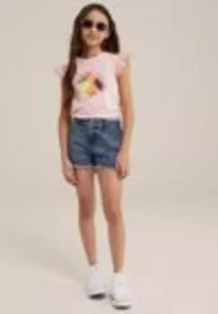 Футболка с принтом We Fashion, светло-розовый